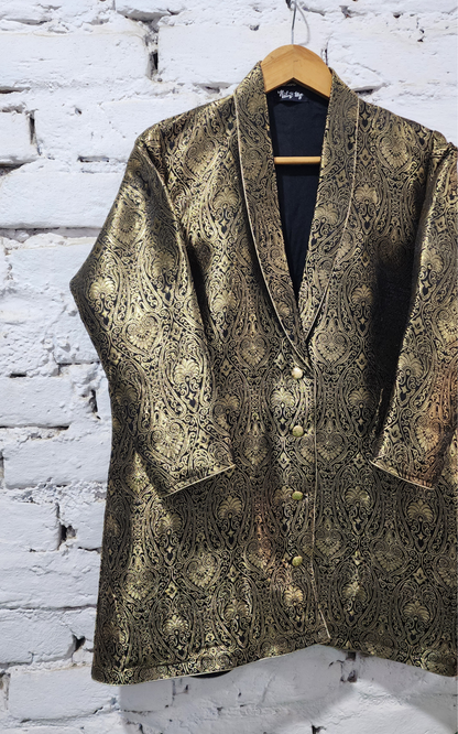 Black Banarasi Blazer Jacket