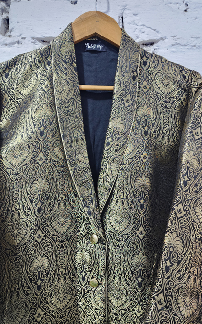 Black Banarasi Blazer Jacket