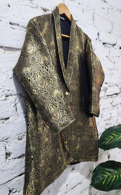 Black Banarasi Blazer Jacket
