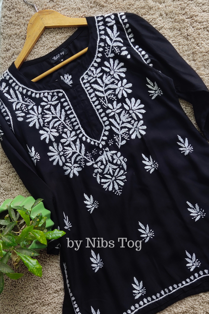 Chikankari Short Kurta/Top#N# – Nibs Tog