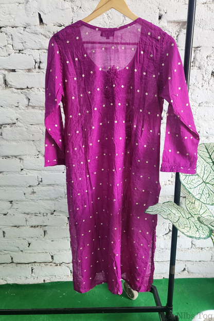 Silk Chikankari Kurta Palazzo Set