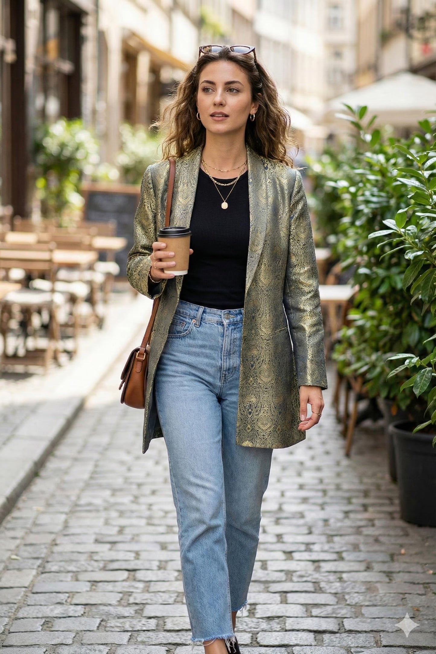 Grey Silk Blazer Jacket
