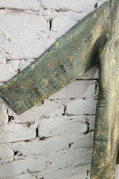 Grey Silk Blazer Jacket