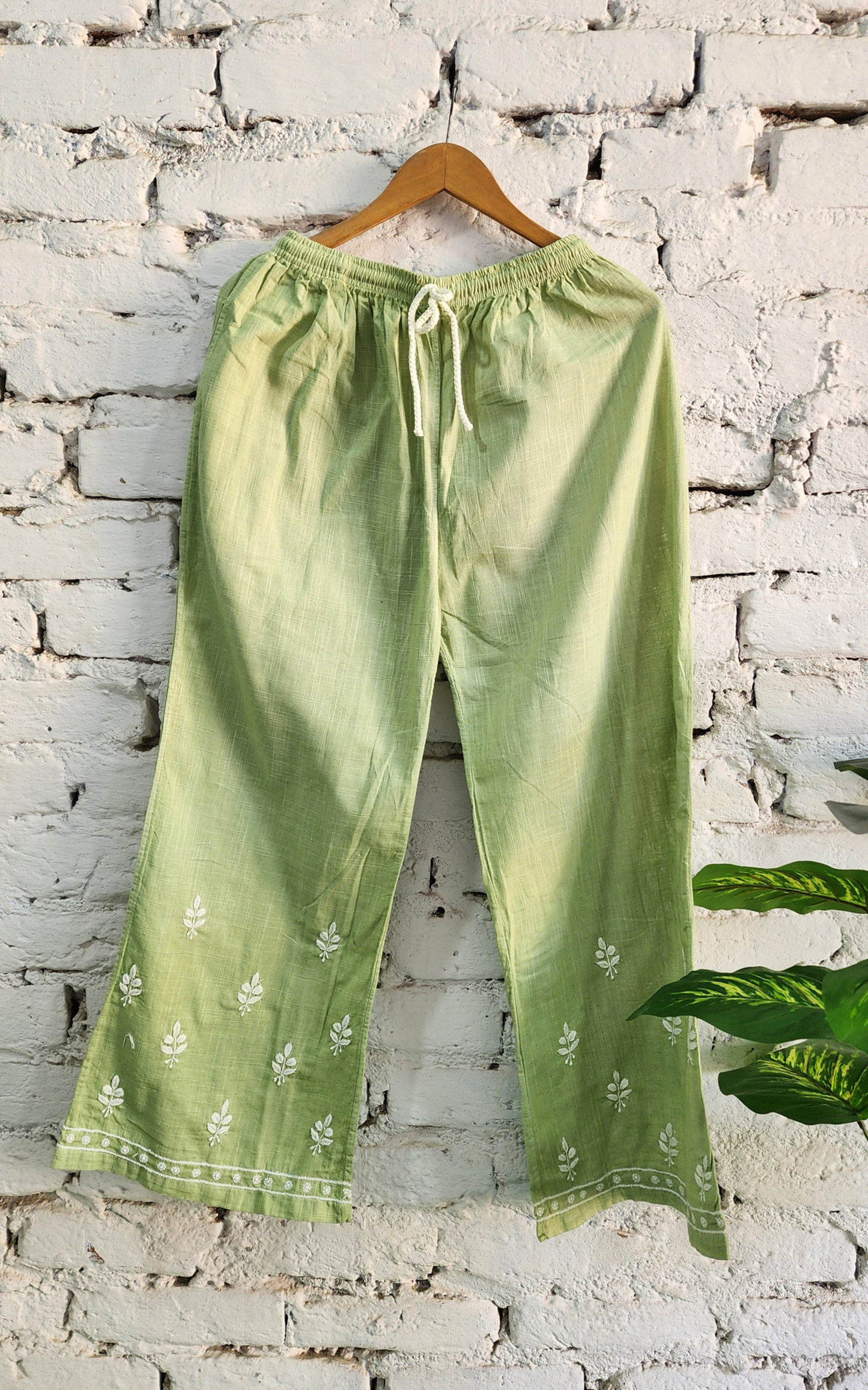 Saadgi Green Chikankari Co-Ord Set