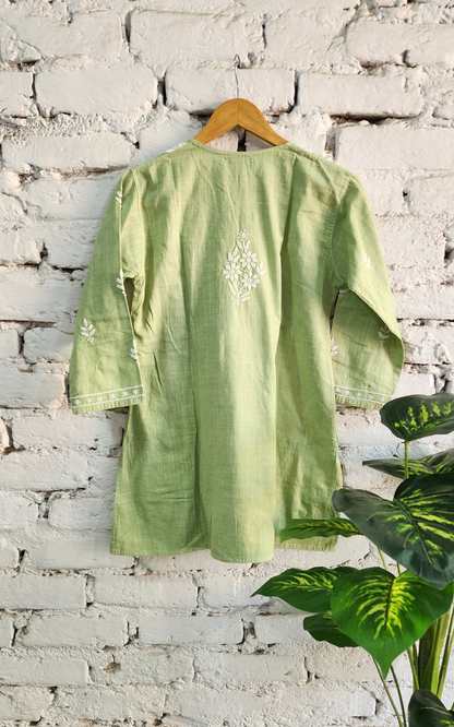 Saadgi Green Chikankari Co-Ord Set