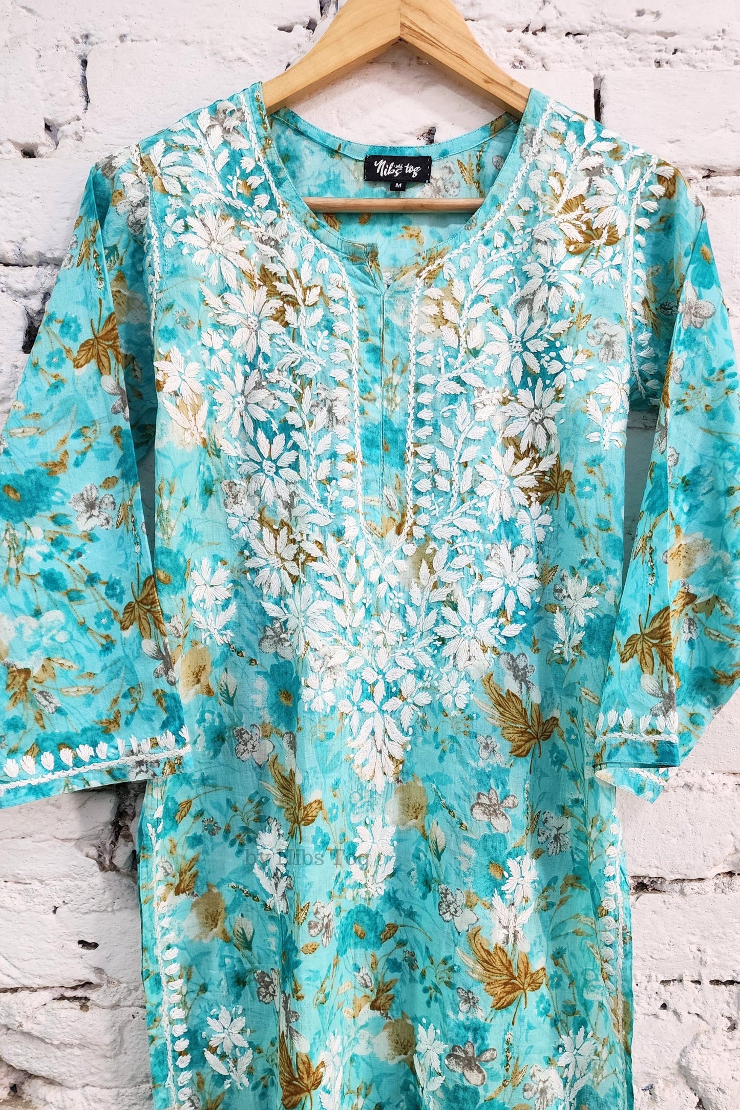 Meer Printed Cotton Chikankari Kurta Palazzo Set