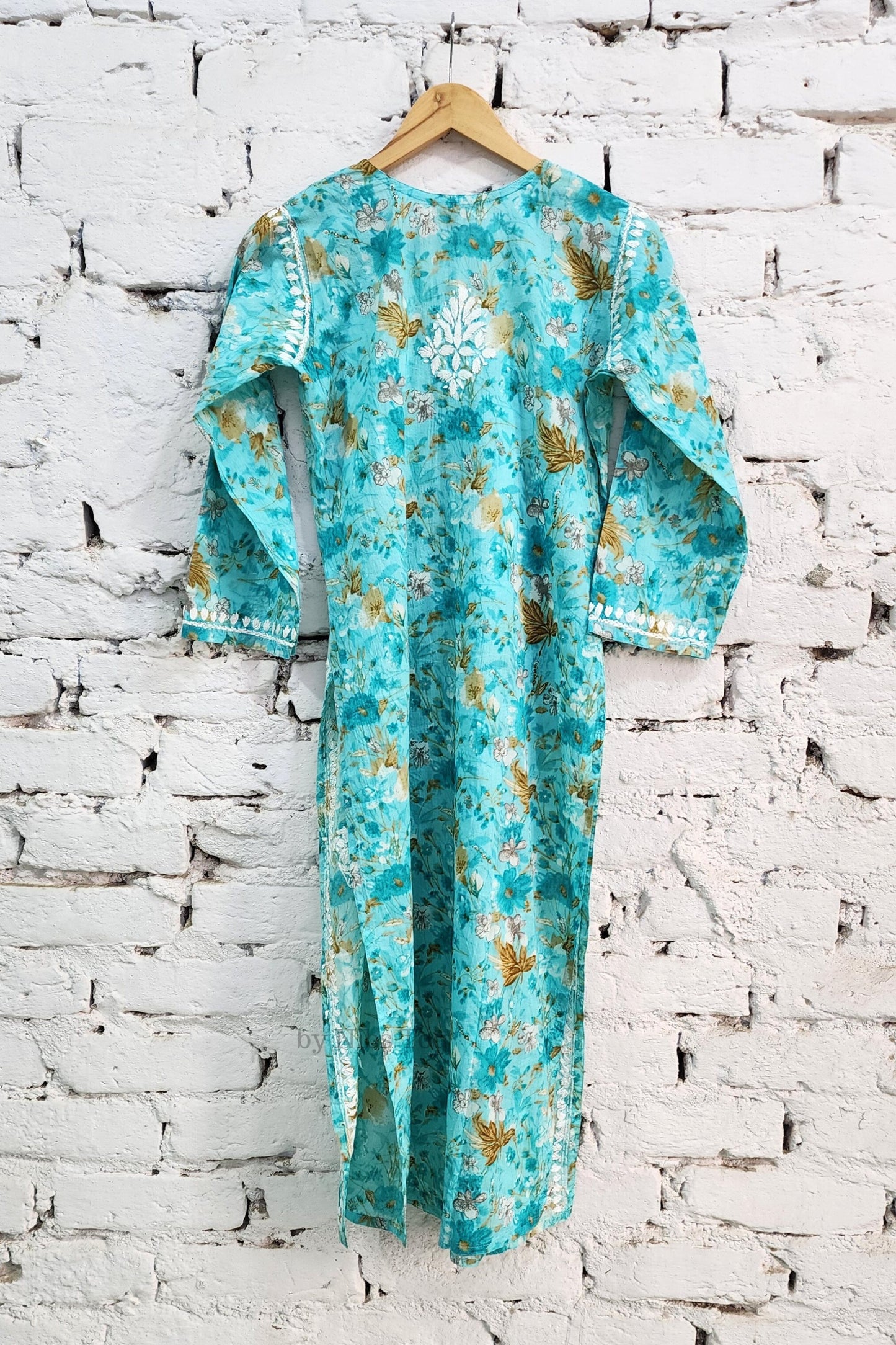 Meer Printed Cotton Chikankari Kurta Palazzo Set