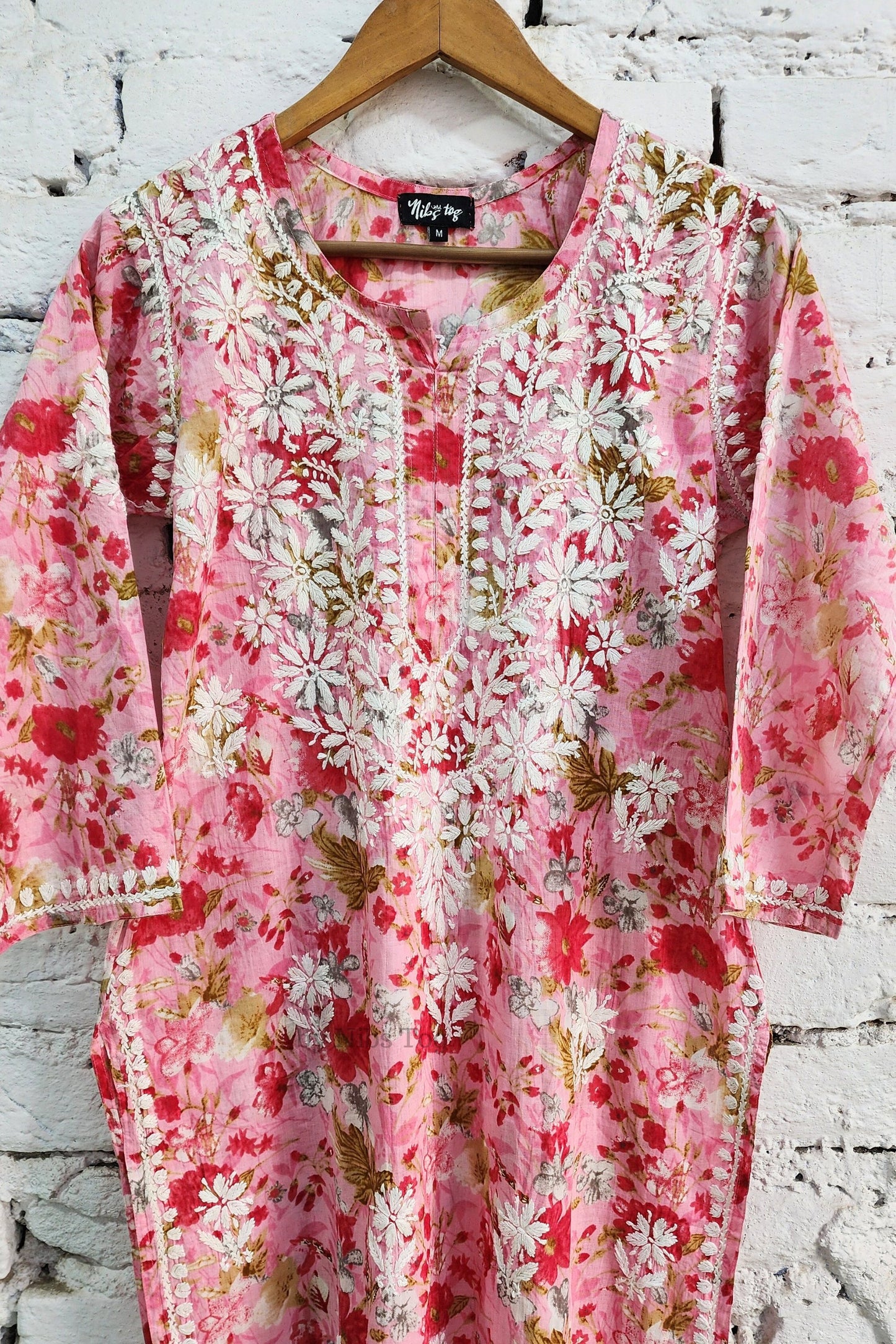 Meer Printed Cotton Chikankari Kurta Palazzo Set