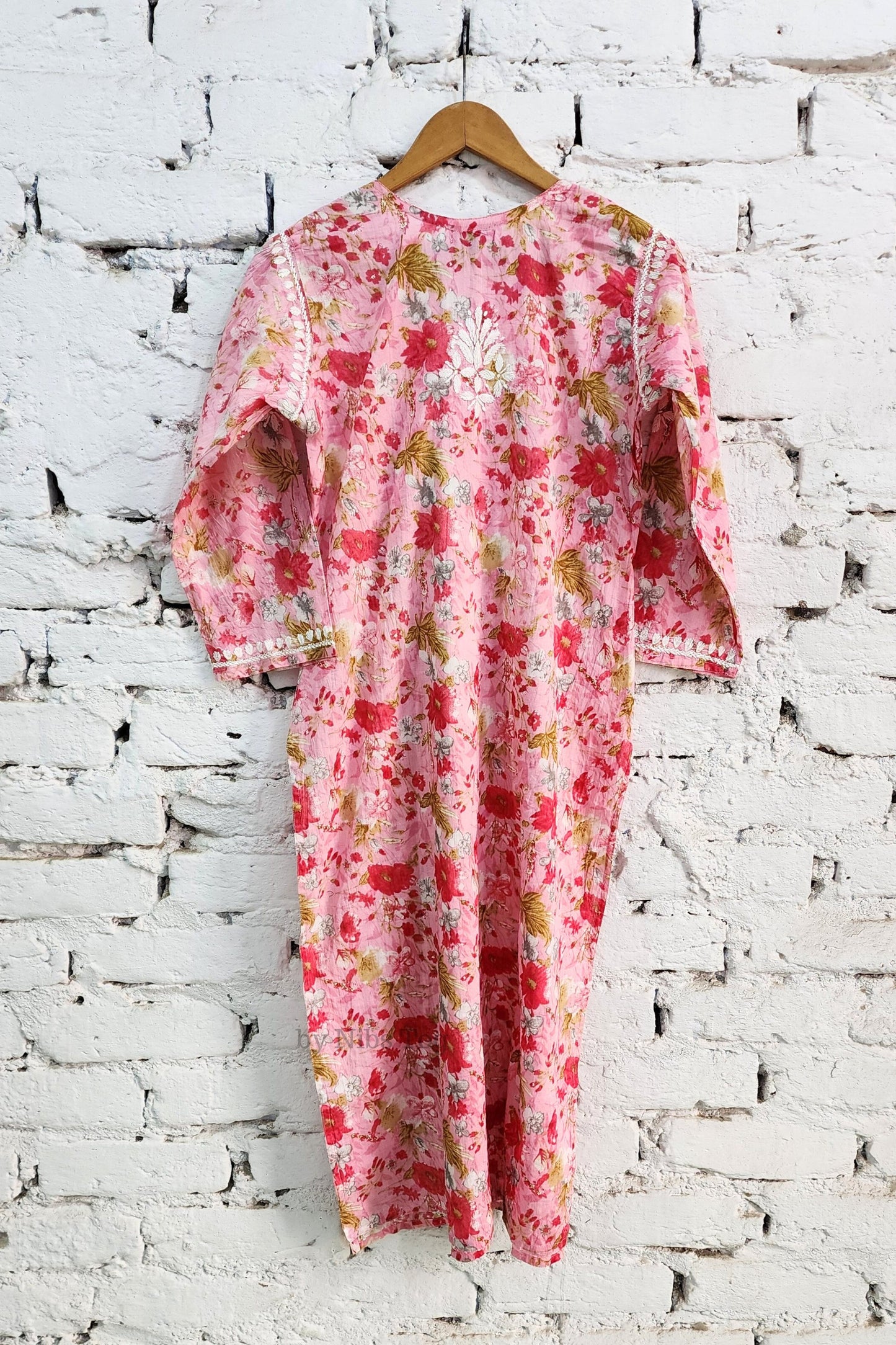 Meer Printed Cotton Chikankari Kurta Palazzo Set