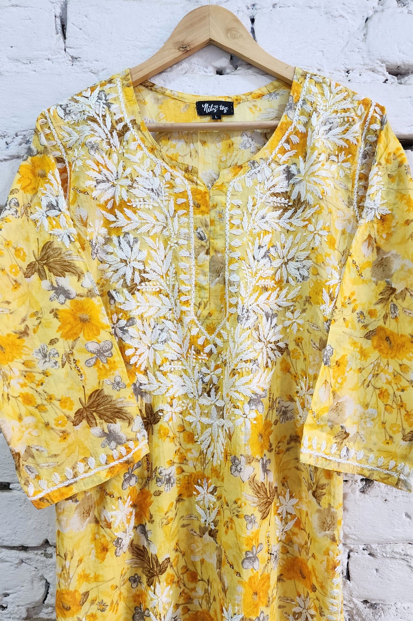 Meer Printed Cotton Chikankari Kurta Palazzo Set