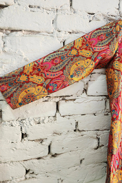 Red Banarasi Brocade Blazer Jacket