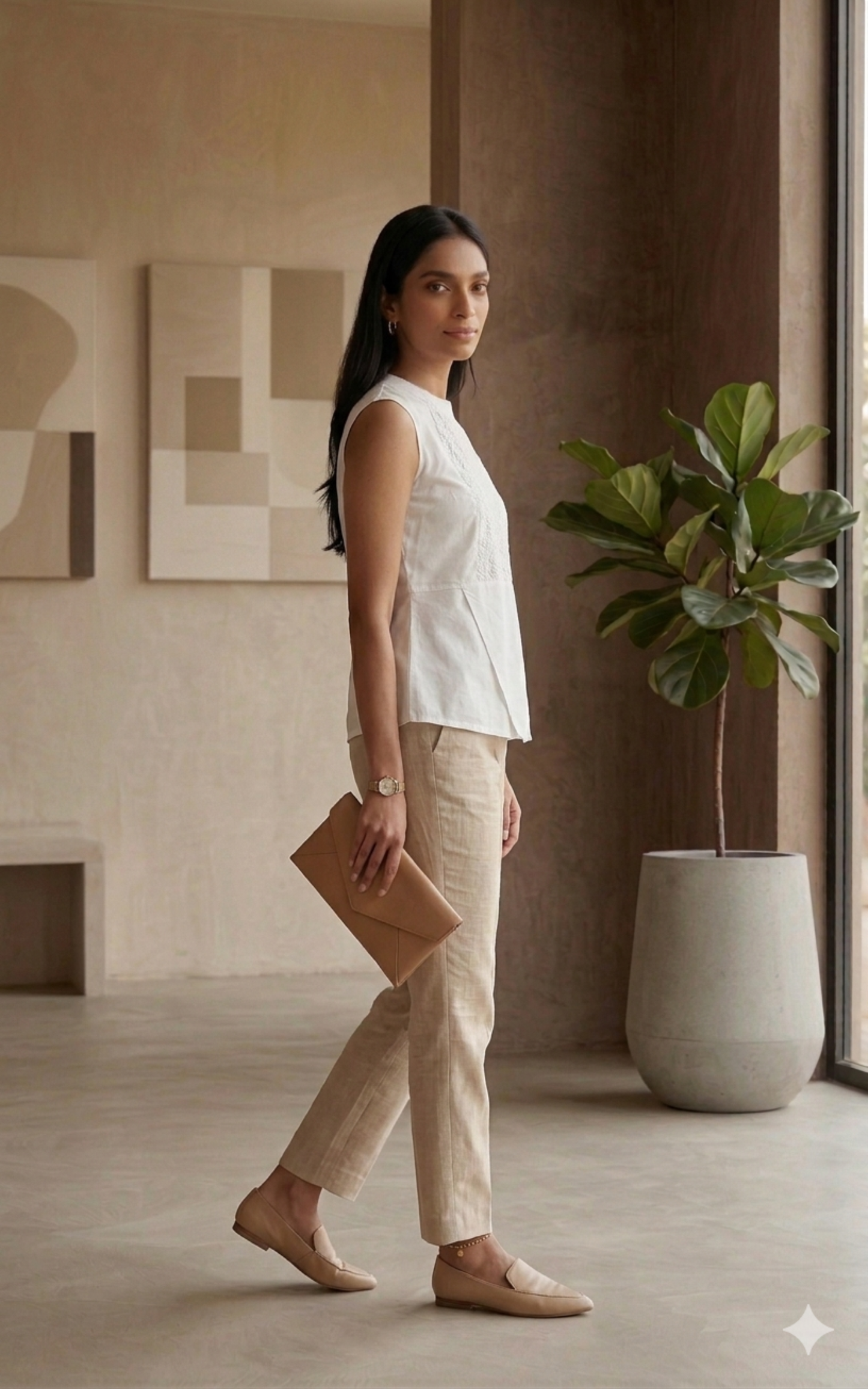 Diva White Chikankari Sleeveless Top